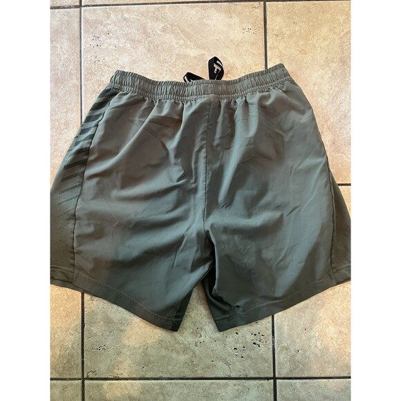 Gymshark Shorts Mens Small Green Sport Stripe Polyester Activewear Running Gym - Picture 4 of 9